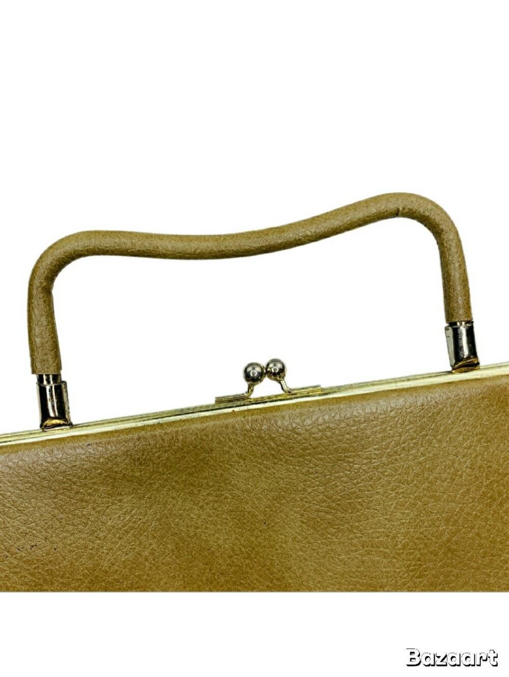 Vintage Clam Shell Top-Handle Handbag Tan MCM Twee Retro Femme